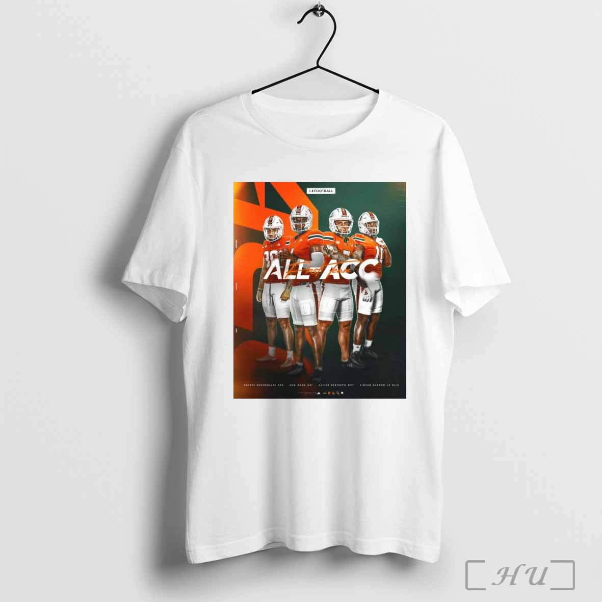 Poster Miami Hurricanes Andy, Cam, Xavier and Simeon earn First Team All-ACC honors T-shirt