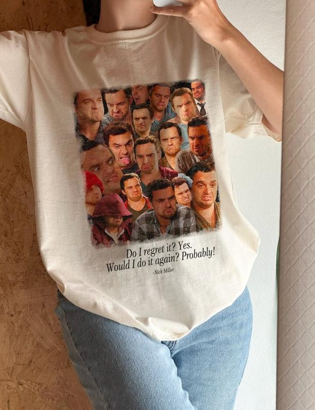 Nick Miller Shirt, Nick Miller Vintage Tshirt, Tee Top Funny TV Icon Gift 55