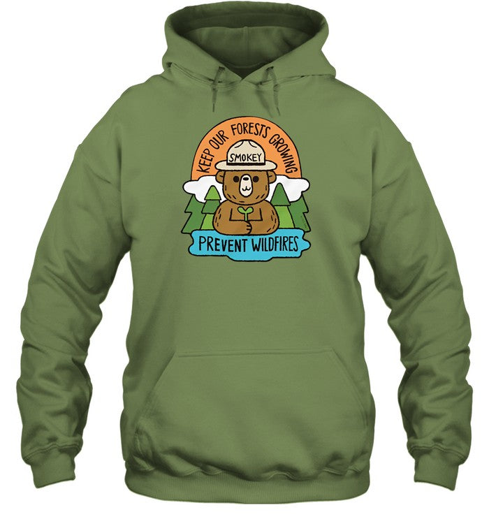 Smokey Bear Keep Our Forests Growing Prevent Wildfires Hoodie
