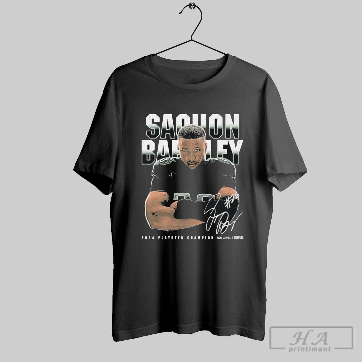 Saquon Barkley Philadelphia Game Face 2024 Playoffs Champion Signature Shirt