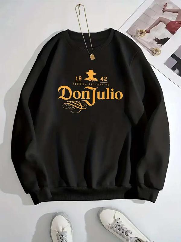 Tequila Letter Y2k Simple Silly Cute Ladies Casual Sports Cute Sweatshirt