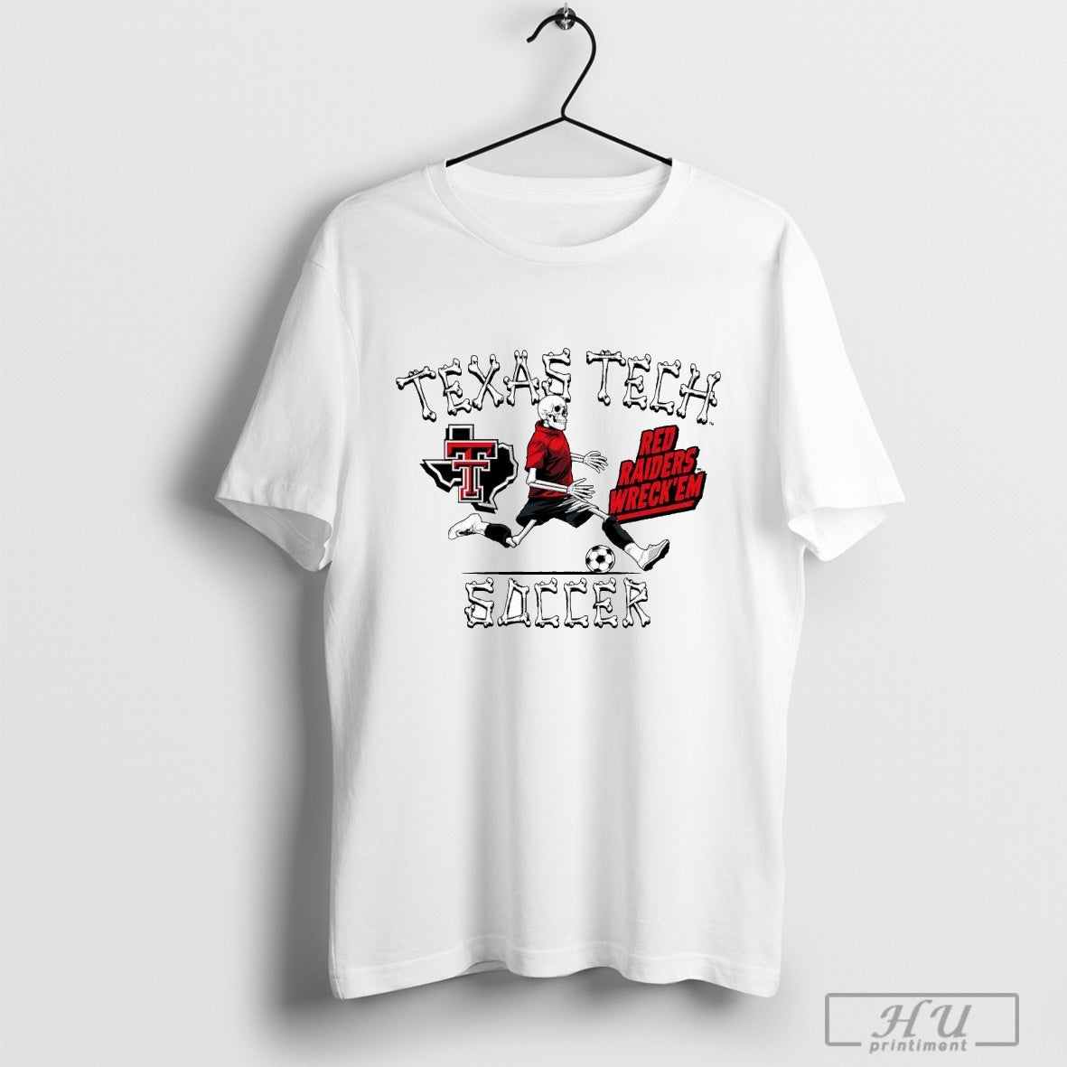 Skeleton Texas Tech Soccer Bones T-shirt