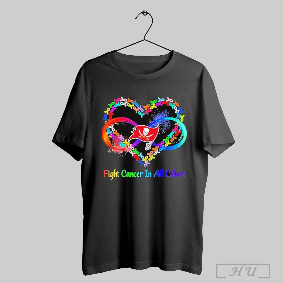 Tampa Bay Buccaneers Heart Fight Cancer In All Colors T Shirt Sweatshirt