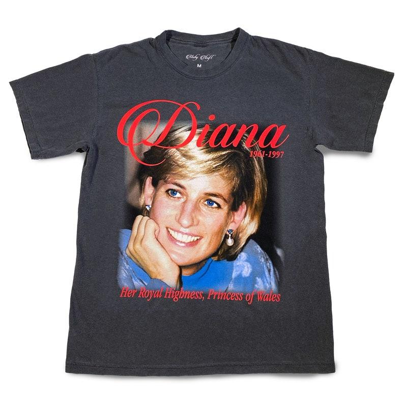 Original Moby Thrift Princess Diana T-Shirt Cotton Menswear Streetwear Tshirt