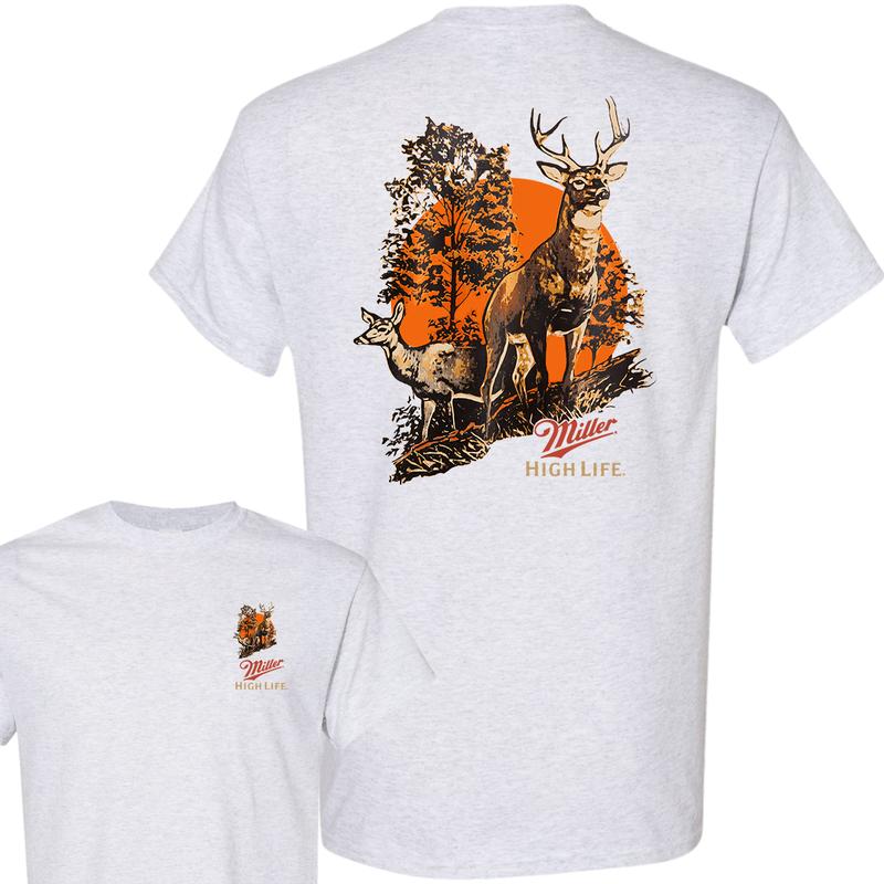 Miller High Life Deer T-shirt, Hungting T-Shirt, Full Color T-Shirt, For Men, For Women