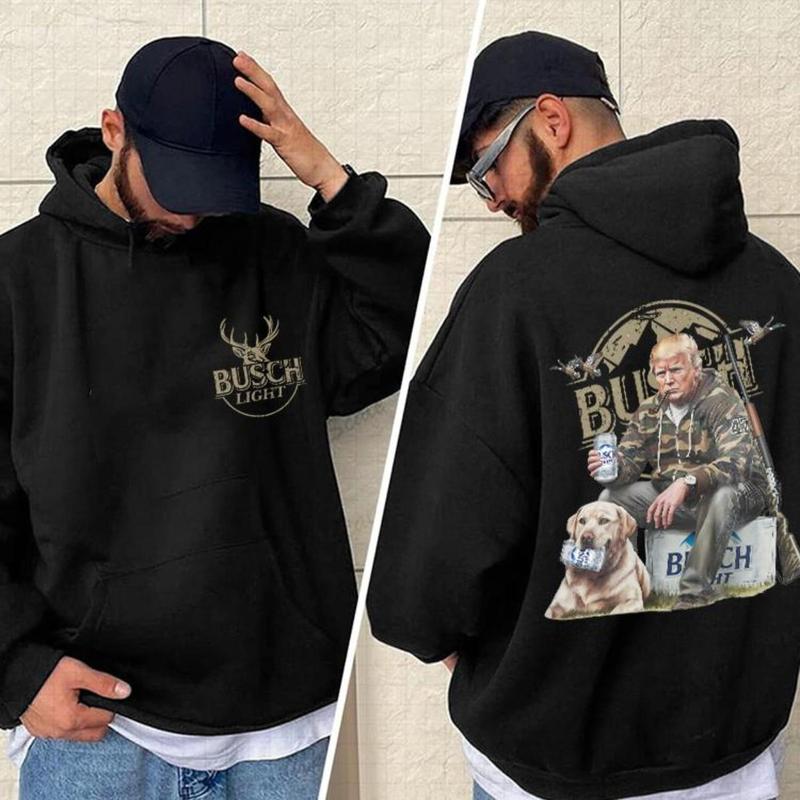Trump Hunting Busch Light Beer 2 Sided Hoodie, Gun Trump Hunting Shirt, Trump Supporter Shirt For Color For Men and Women
