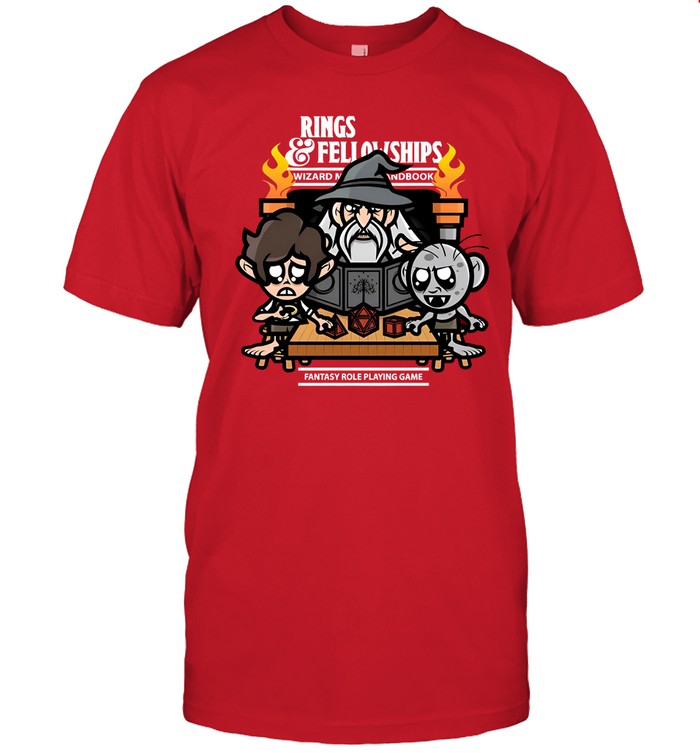 Rings And Fellowships Jrberger Fantasy Role Playing Game Shirt