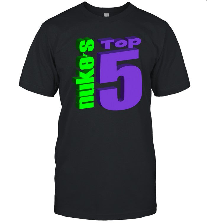 Nukes Top 5 Logo Tee