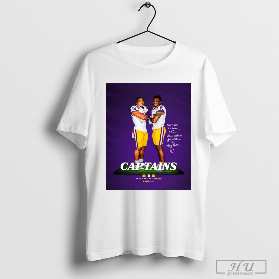 Poster Josh Williams and Greg Penn III LSU Tigers will be captains against Alabama Crimson Tide T-shirt