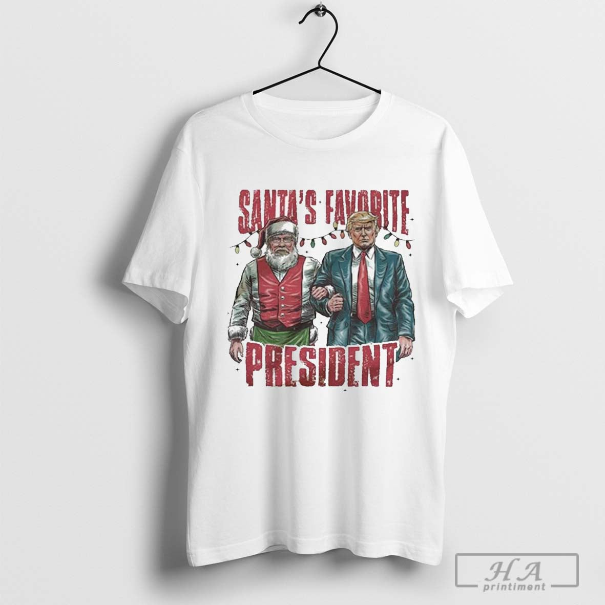 Santaâ€™s Favorite President Humorous Trump Christmas 2024 Shirt