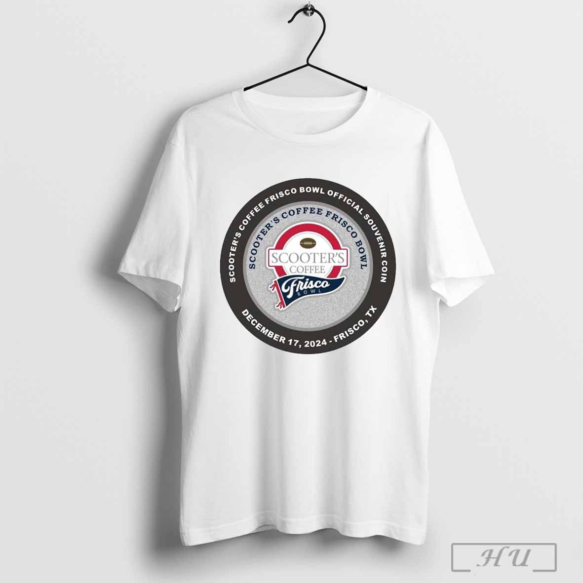 Scooters Coffee Frisco Bowl Dec 17 2024 Frisco Tx Logo T Shirt
