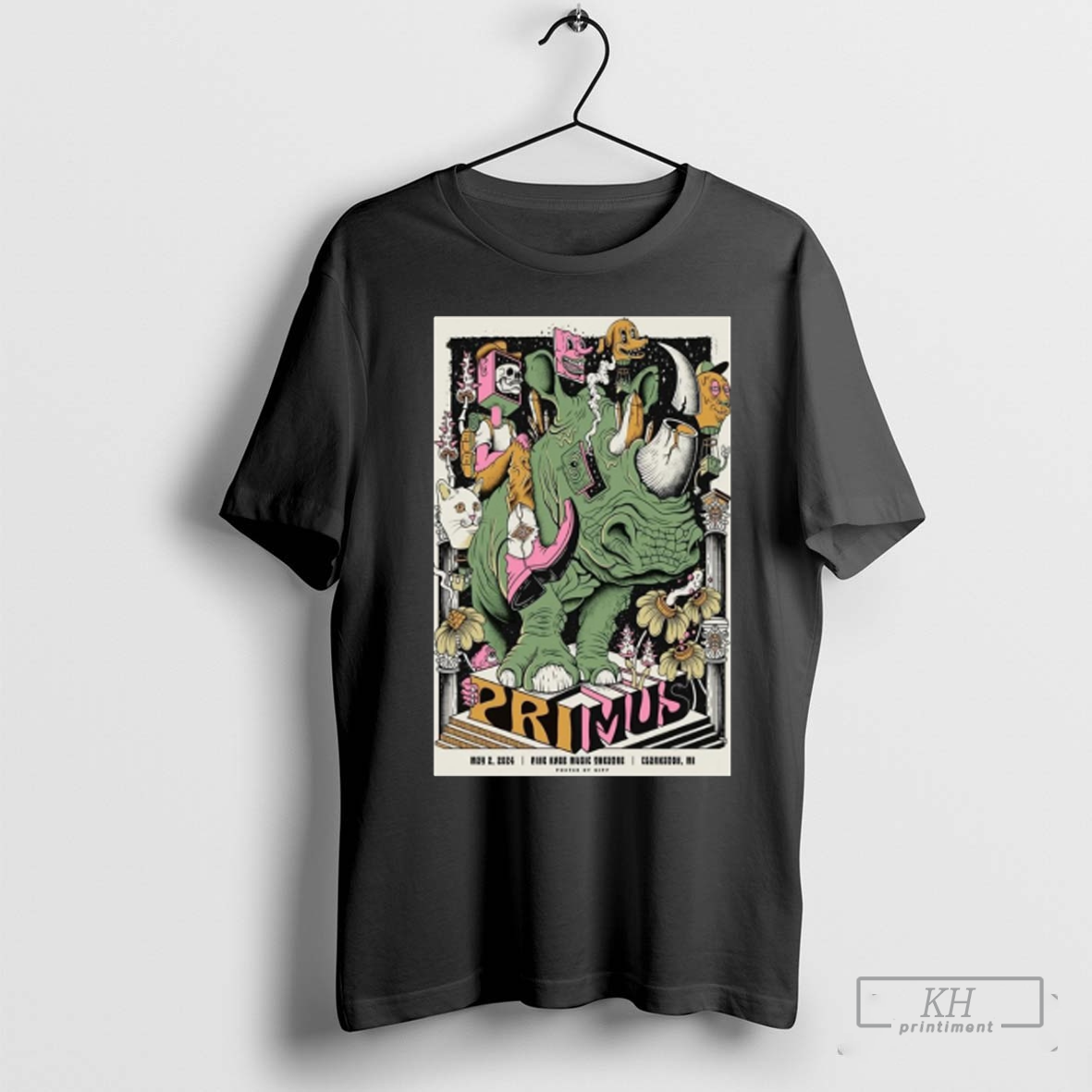 Primus May 2 2024 Pine Knob Music Theatre Clarkston MI Poster Shirt