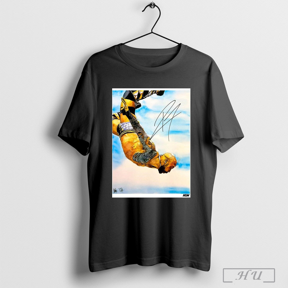 Poster The Art Of Rob Schamberger Ricochet Aew Signature T Shirt