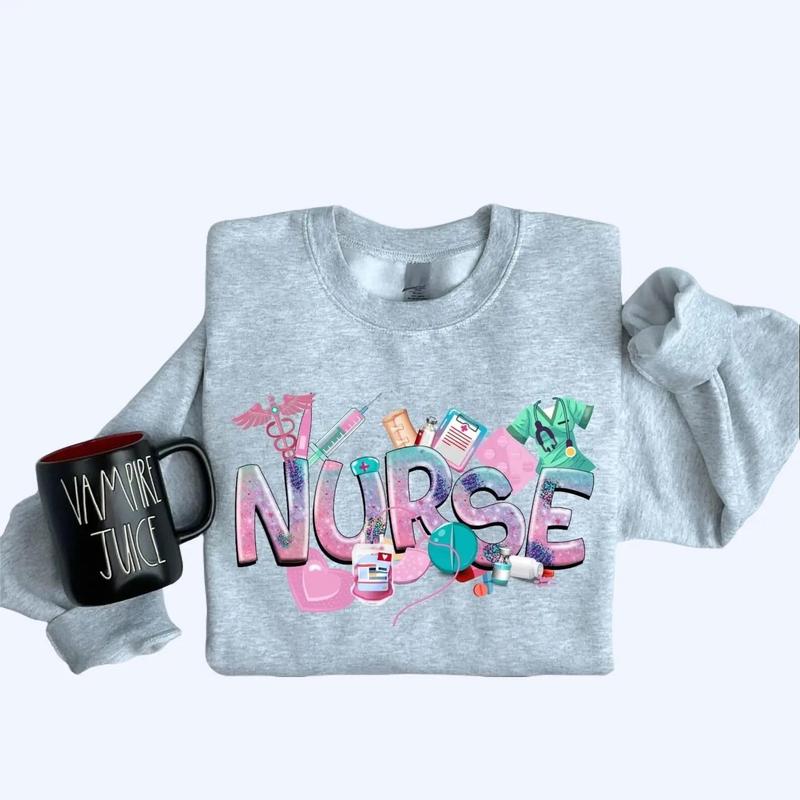 Nurse Doodles Shirts, Nurse Week Appreciation, Nurse Superhero Sweatshirt, Nursing Student Shirt, Nursing School Shirt, RN Nurse Shirt, Full Size, Ful