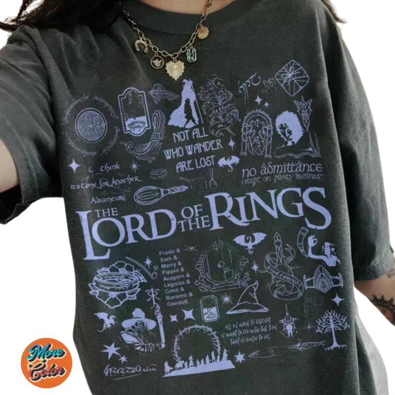 Lord Of The Rings Shirt, Cotton Unisex T-shirt, Crew Neck, Size S- 4xl, Menswear Top, Womenswear Top Underwear Streetwear