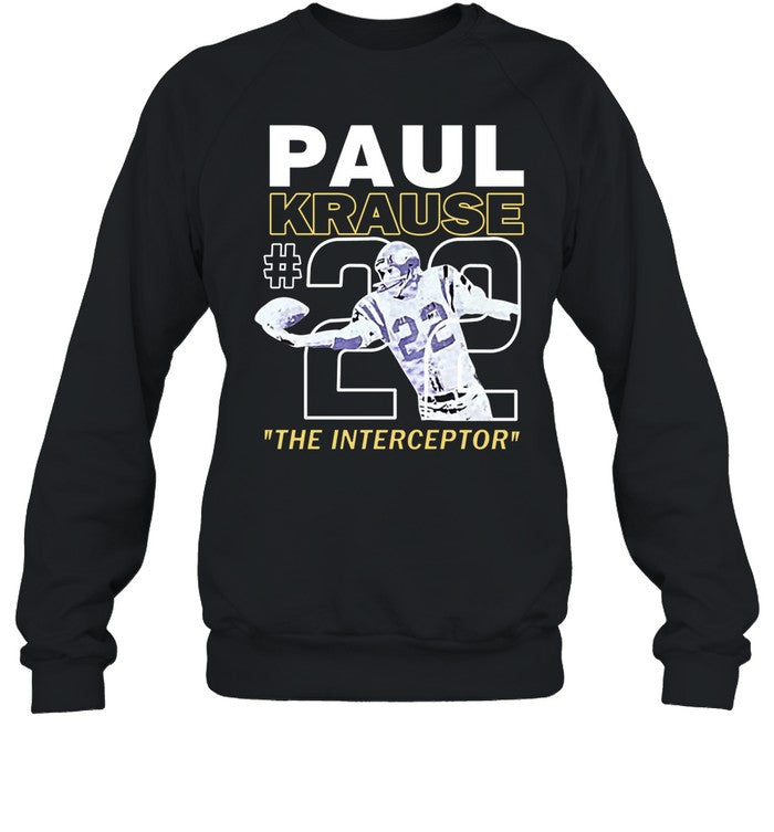 Paul Krause Paul Krause The Interceptor #22 Sweatshirt