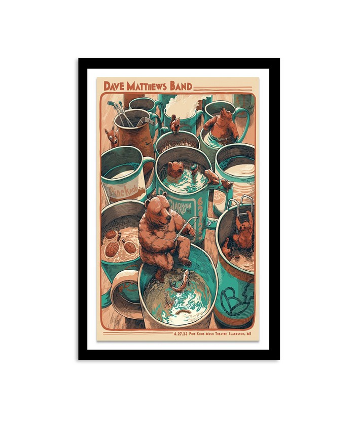 Dave Matthews Band June 27 2023 Pine Knob Music Theatre Clarkston Michigan Poster