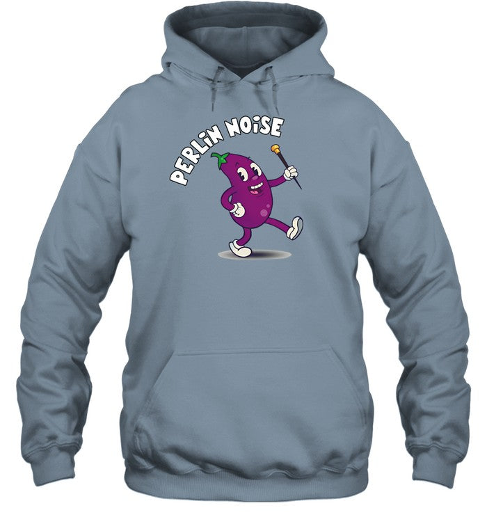 Perlin Noise Eggplant Hooded Sweatshirt