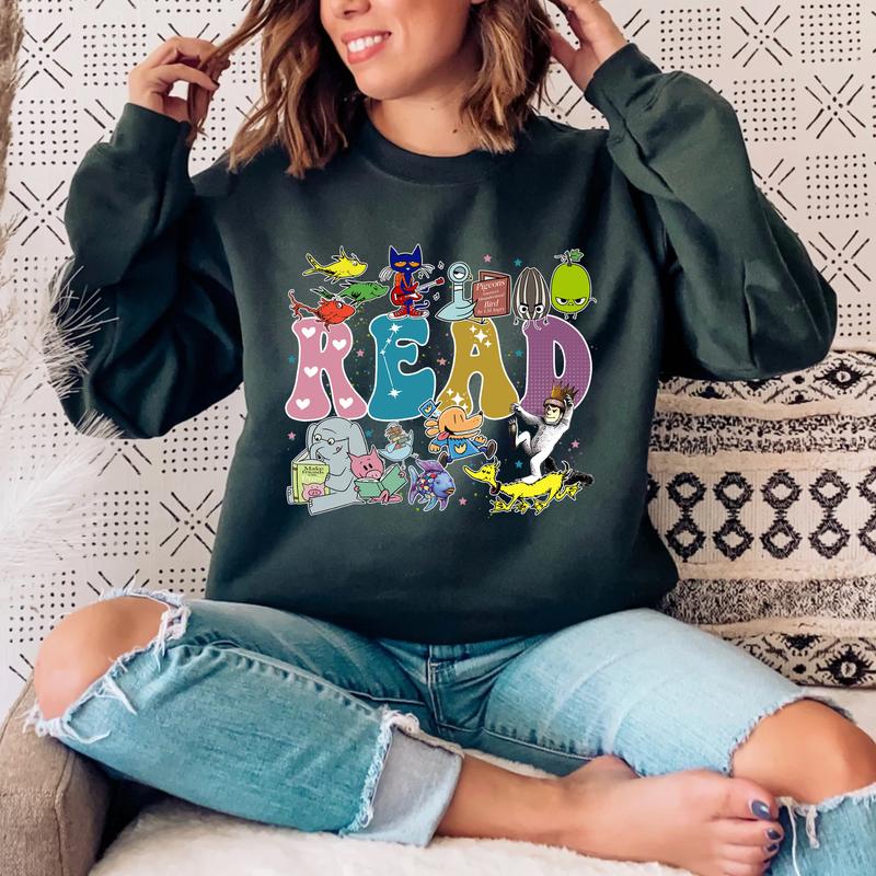 Read Children's Books Teacher Gift For Book Lover, Gift For Bookish, School Librarian Shirt,  Elephant And Piggie Shirt, Mo Willems Teacher Shirt, Tea
