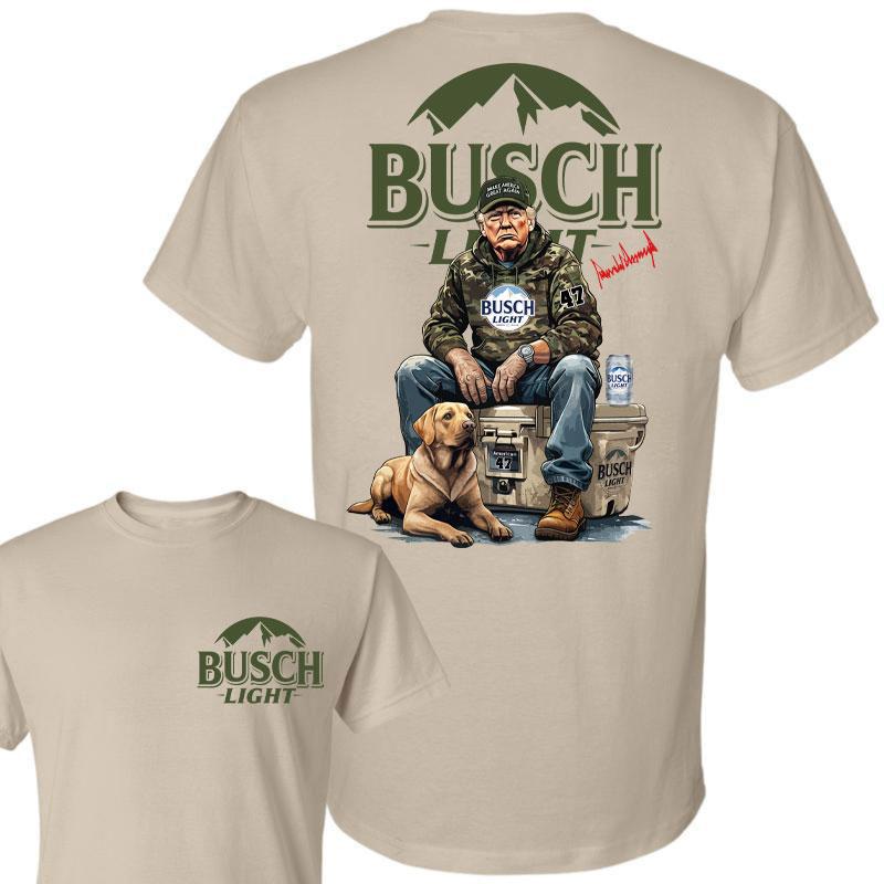 Trump Hunting Signature Busch Light Shirt , Trumpp won 47th president Election 2024, Trumpp Supporter,  signature Busch Light Shirt, Hunting Trump With Local Shirt Signature Full Sizes Full Color