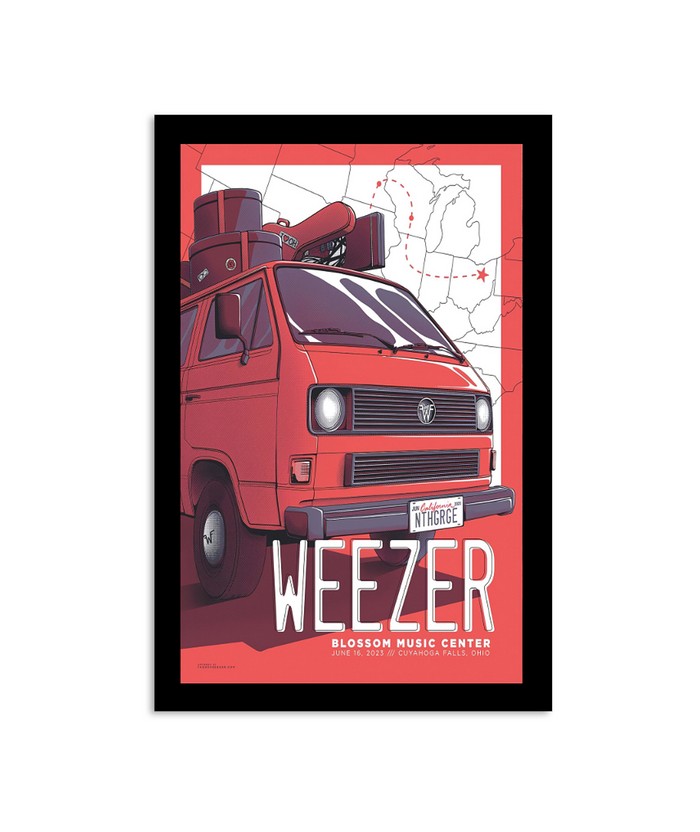 poster Weezer 6162023 Blossom Music Center Cuyahoga Falls Ohio