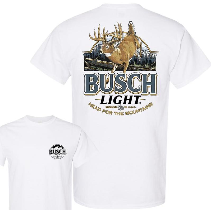 Limited Busch Light Deer Label Double Side Shirt - For Men, For Women Menswear Top
