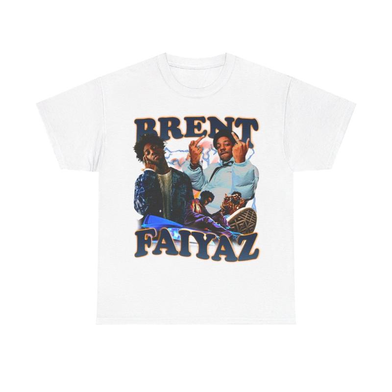 Sonder Vintage 90s Rap Tee, Brent Faiyaz Inspired, Hip hop RnB shirt Casual Cotton Menswear Top Classic Graphics Smooth Underwear Man Tshirt Streetwea