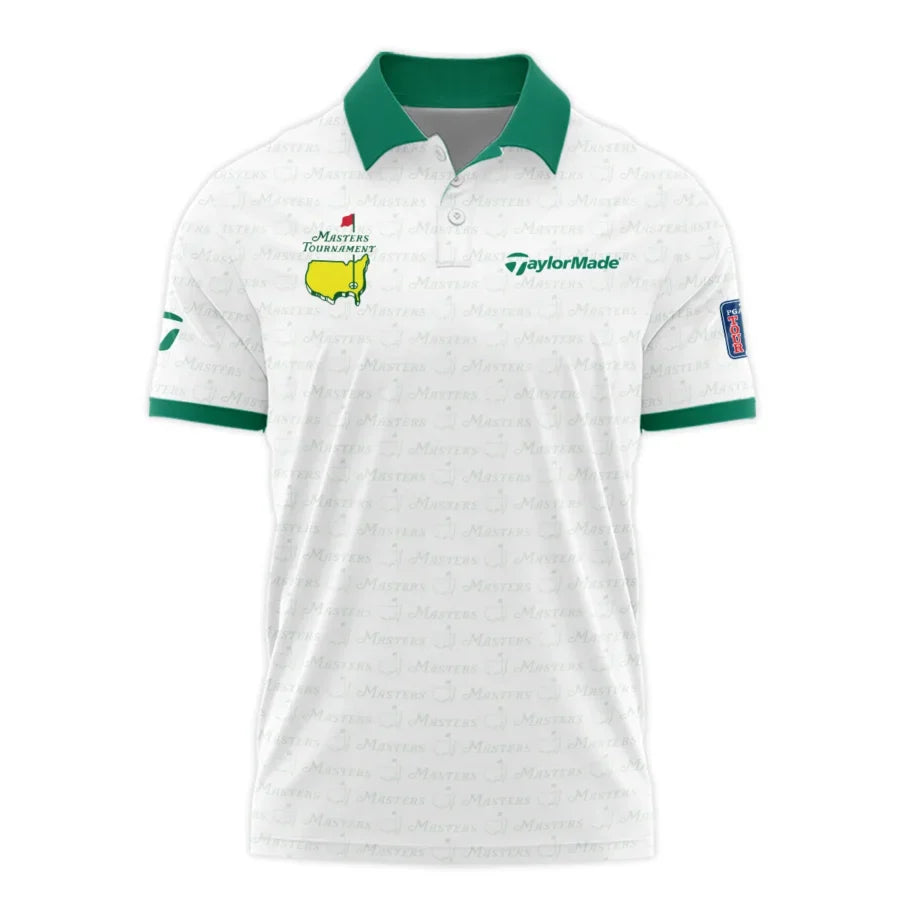 Golf Pattern Masters Tournament Taylor Made Polo Shirt White And Green Color Golf Sports All Over Pr