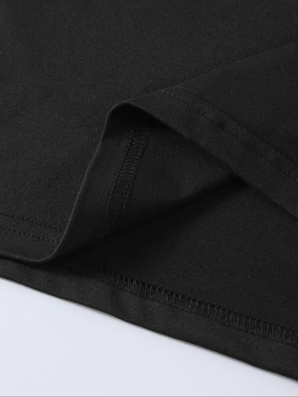 Men's Letter Print Round Neck Tee,Ã‚Â Summer Clothes, Regular Fit Crew Neck Short Sleeve T-Shirt for Outdoor Daily Wear, Graphic Tees,Ã‚Â Casual Summer Stre