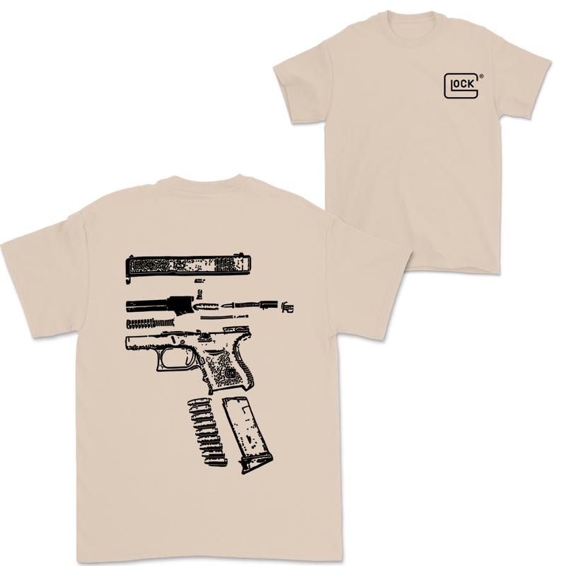 In Glock We Trust: Men's Wear Tee, Featuring Black and White Designs for Both Hoodies and T-shirts