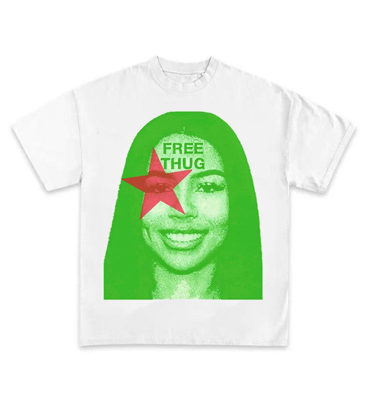 Embrace the vibe with the Free Thug Green T-Shirt