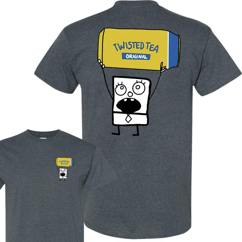 Doodlebob Twisted Tea Essential 2 Sided T-Shirt, Funny Drinking T-Shirt, Summer T-Shirt, Full Color T-Shirt, Unisex T-Shirt, For Men, For Women, Gift For All