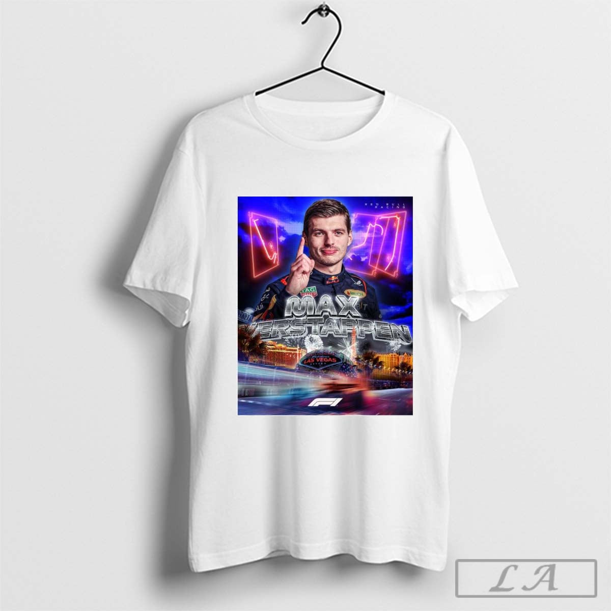 Poster F1 2024 Red Bull Racing Max Verstappen Welcome To Fabulous Las Vegas Nevada t-shirt