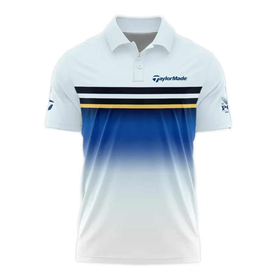 Golf 2024 PGA Championship Taylor Made Polo Shirt Sports Light Blue Black Stripe All Over Print Polo