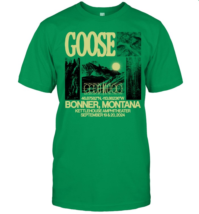 Goose September 19 & 20 2024 Kettlehouse Amphitheater Bonner Montana T-Shirt