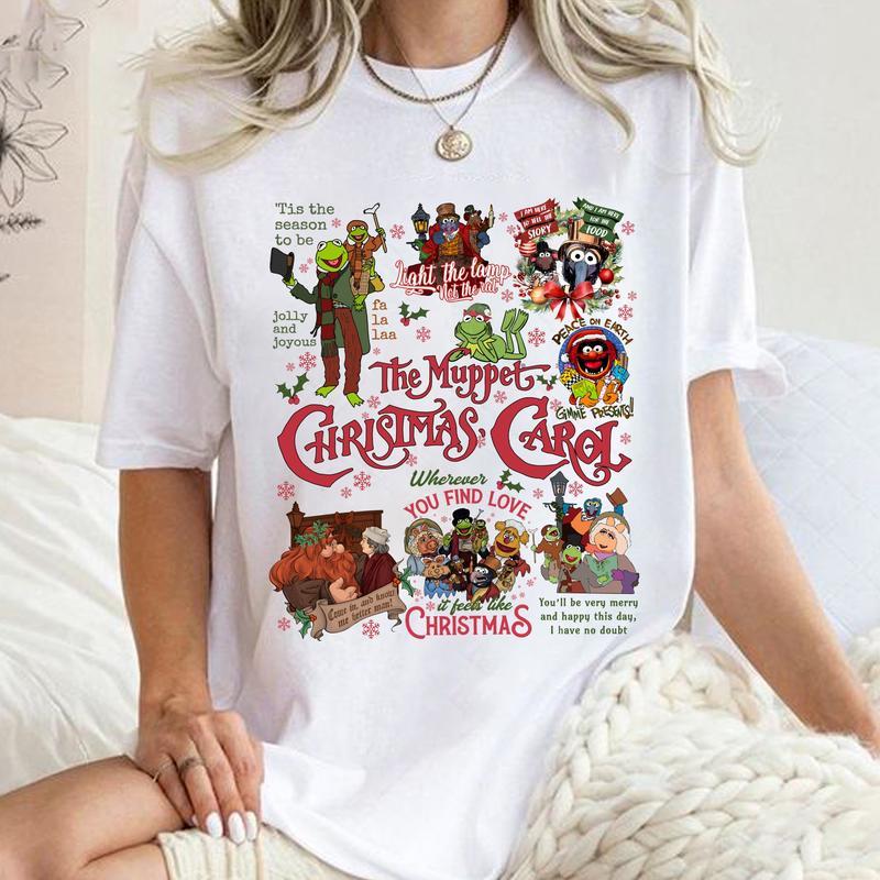 The Muppet Christmas Carol Sweatshirt, Vintage Merry Christmas Shirt, Cartoon Movies T-shirt, Kermit Gonzo And Friends Sweatshirt, Give for Men and fo