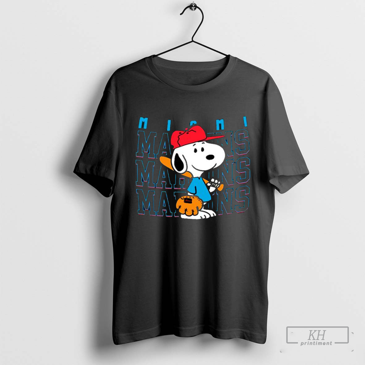 Raiseuptee Snoopy Player Baseball Miami Marlins Shirt