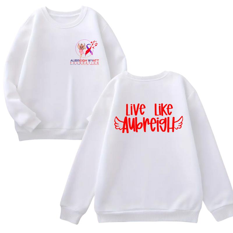 Aubreigh Wyatt Hoodie, Live Like Aubreigh Double sided Sweater, Womenswear Hoodie & Sweaters,Gift For Women,Live Like Aubreigh Sweatshirt