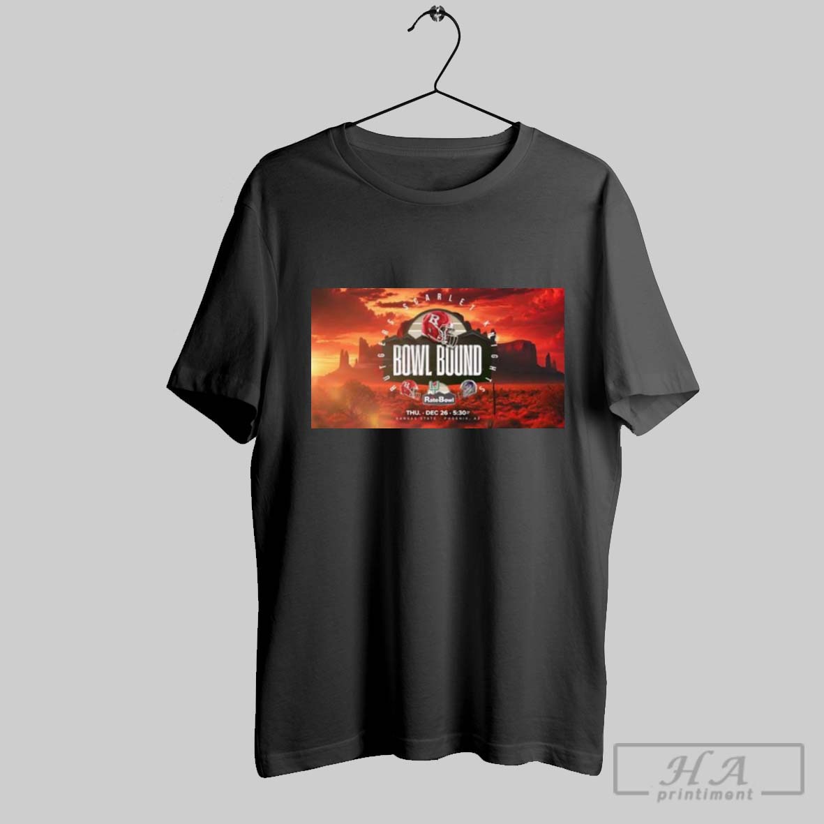 Rutgers Scarlet Knights Vs Kansas City Wildcats Bowl Bound Rate Bowl Thu December 26 Poster T Shirt