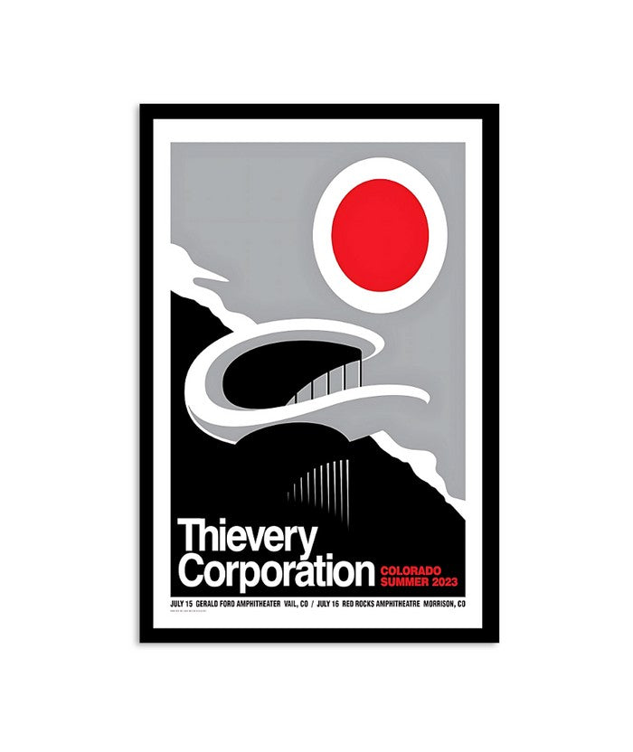 July 15, 2023 Thievery Corporation Gerald Ford Amphitheater Vail, CO Poster