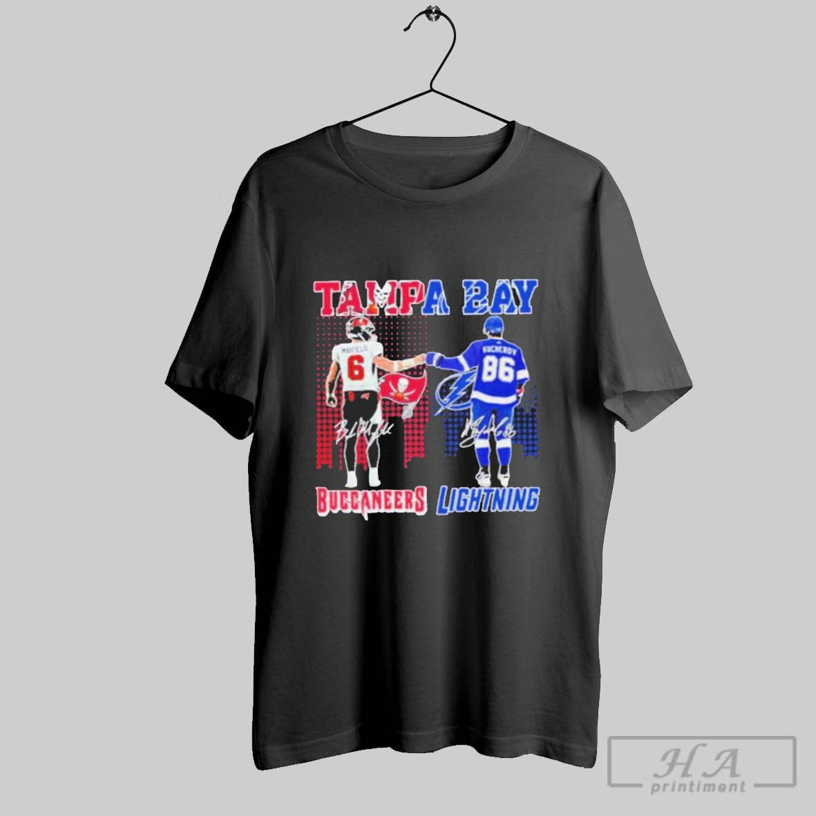 Tampa Bay Buccaneers Baker Mayfield And Tampa Bay Hockey Nikita Kucherov Shirt