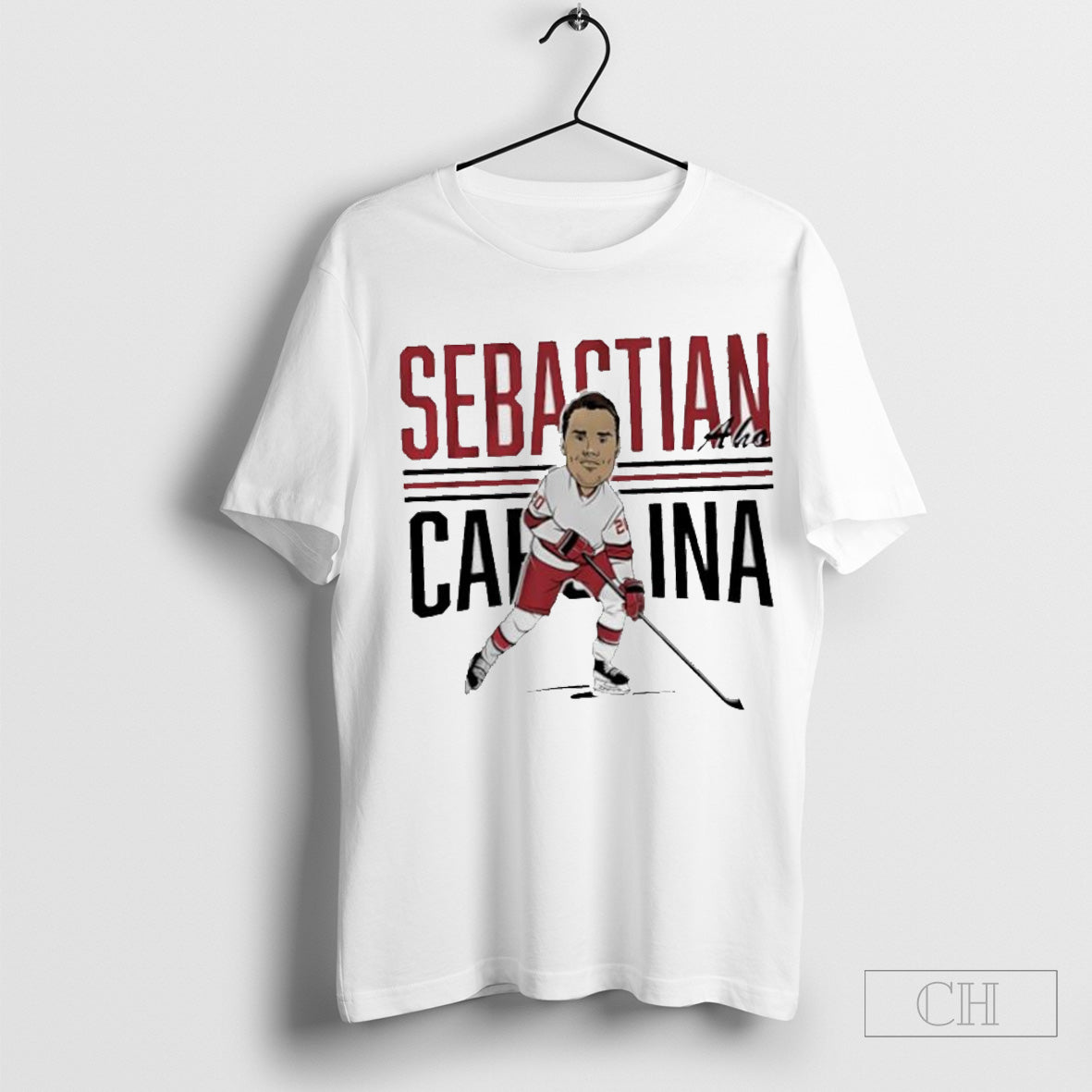 Sebastian Aho Carolina Hurricanes Center Ice caricature shirt