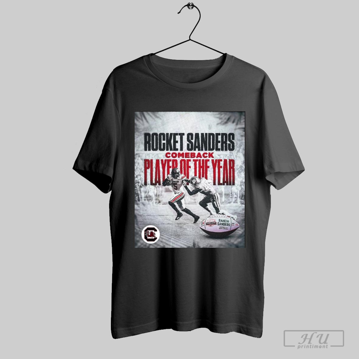 South Carolina Gamecocks Rocket Sanders 2024 National Comeback Player Of The Year Poster T Shirt