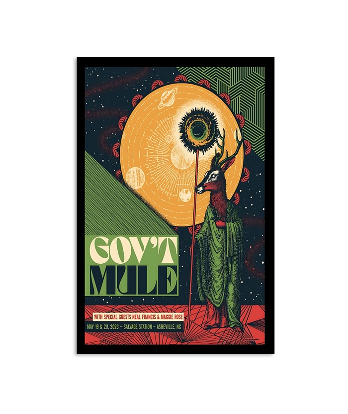 Poster Gov'T Mule May 19 20 2023 Salvage Station Asheville Nc