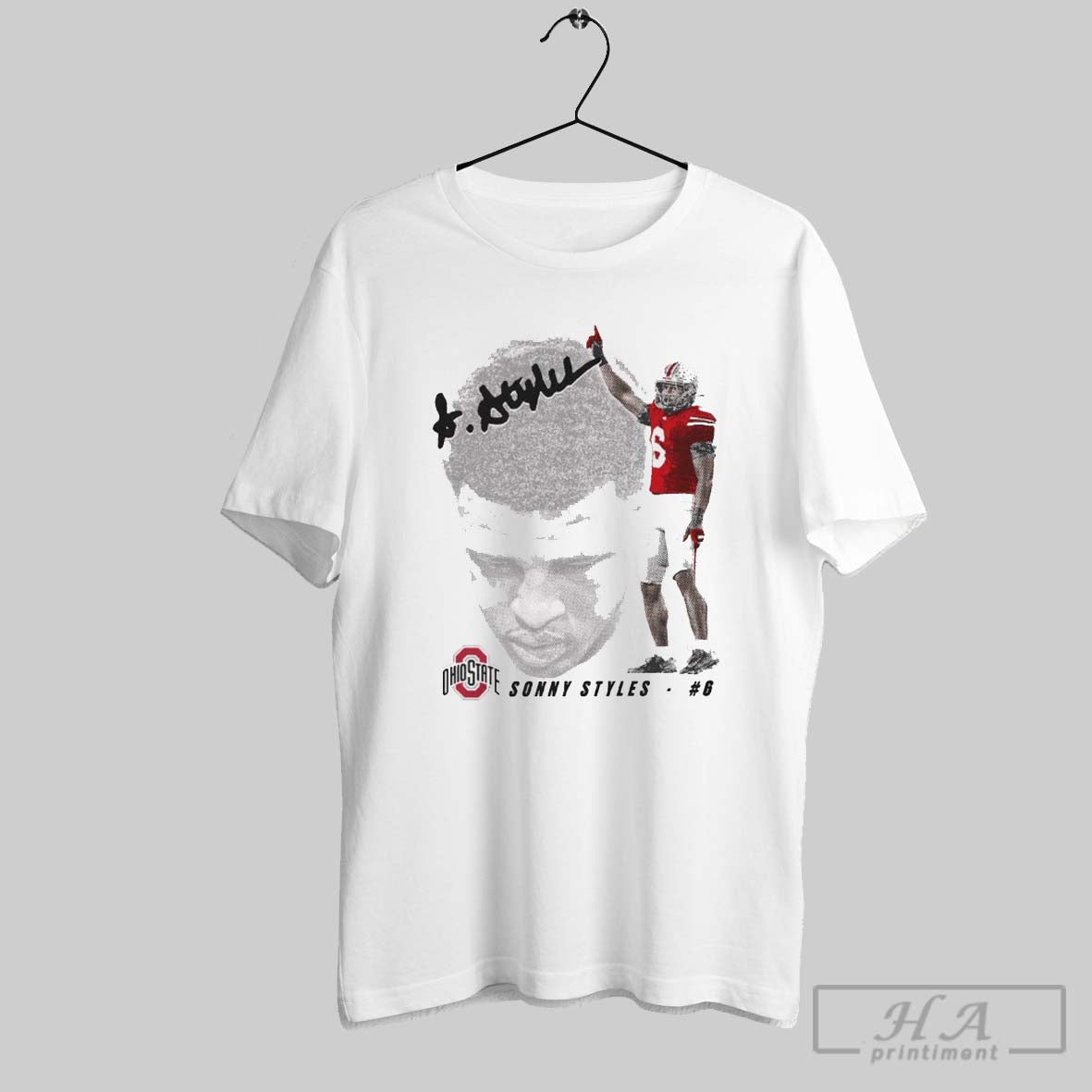 Sonny Styles 8 Ohio State Buckeyes Football Portrait Ncaa T Shirt