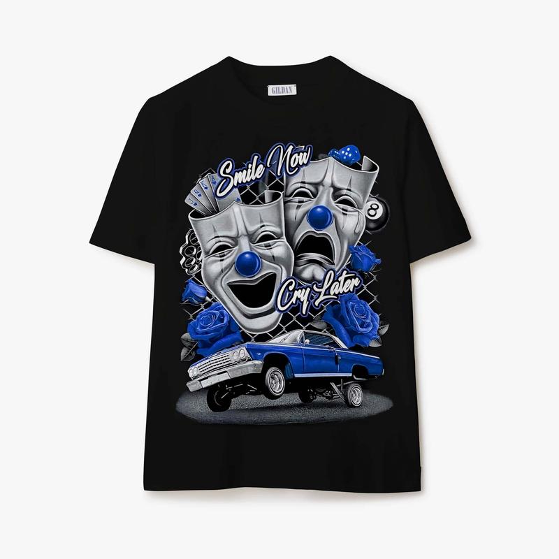 Blue Smile Now Cry Later T Shirt Classic Collar