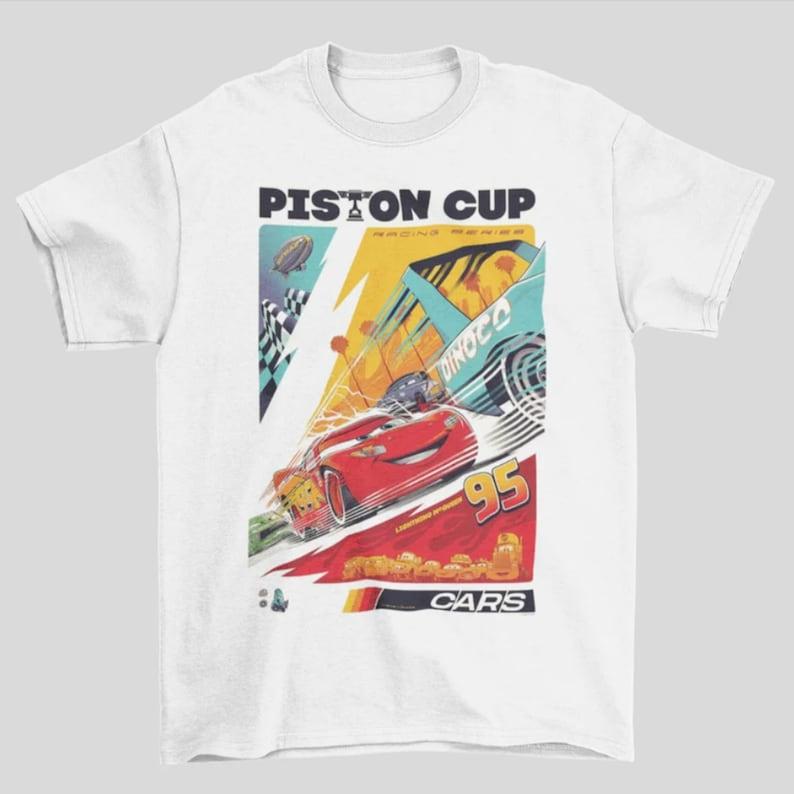 Cars Lightning McQueen Inspired Vintage Custom Race T-Shirt Unisex T-shirt Birthday Shirt Gift For Men Women Sweatshirt