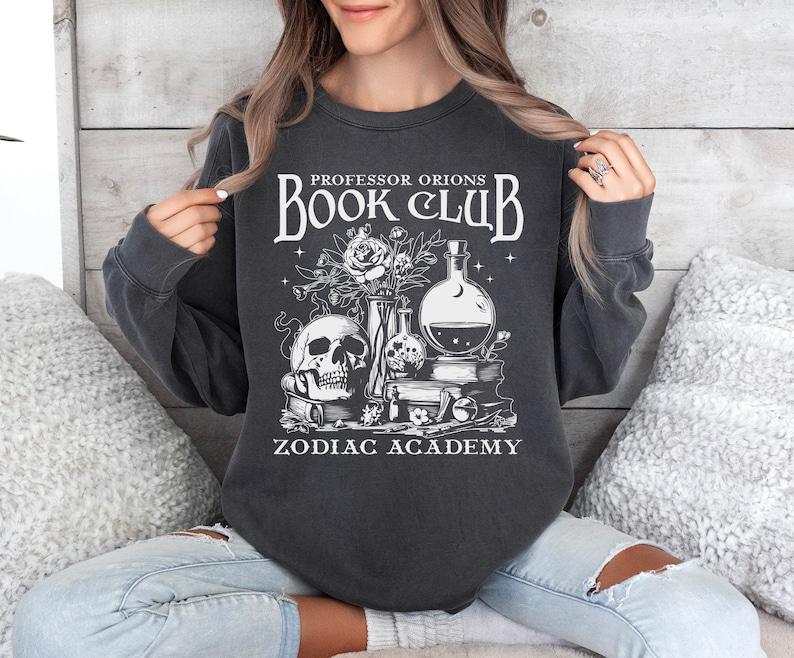 Professor Orions Book Club Zodiac Academy Sweatshirt, Bookish Merch, Booktok Shirt, Gift for Book Lover, Fantasy Reader, Bookworm Merch, T-Shirts, Cre