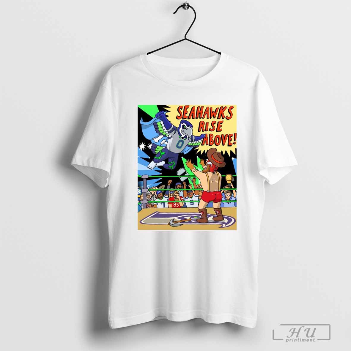 Seattle Seahawks vs San Francisco 49ers Seahawks Rise Above 2024 Poster T-shirt
