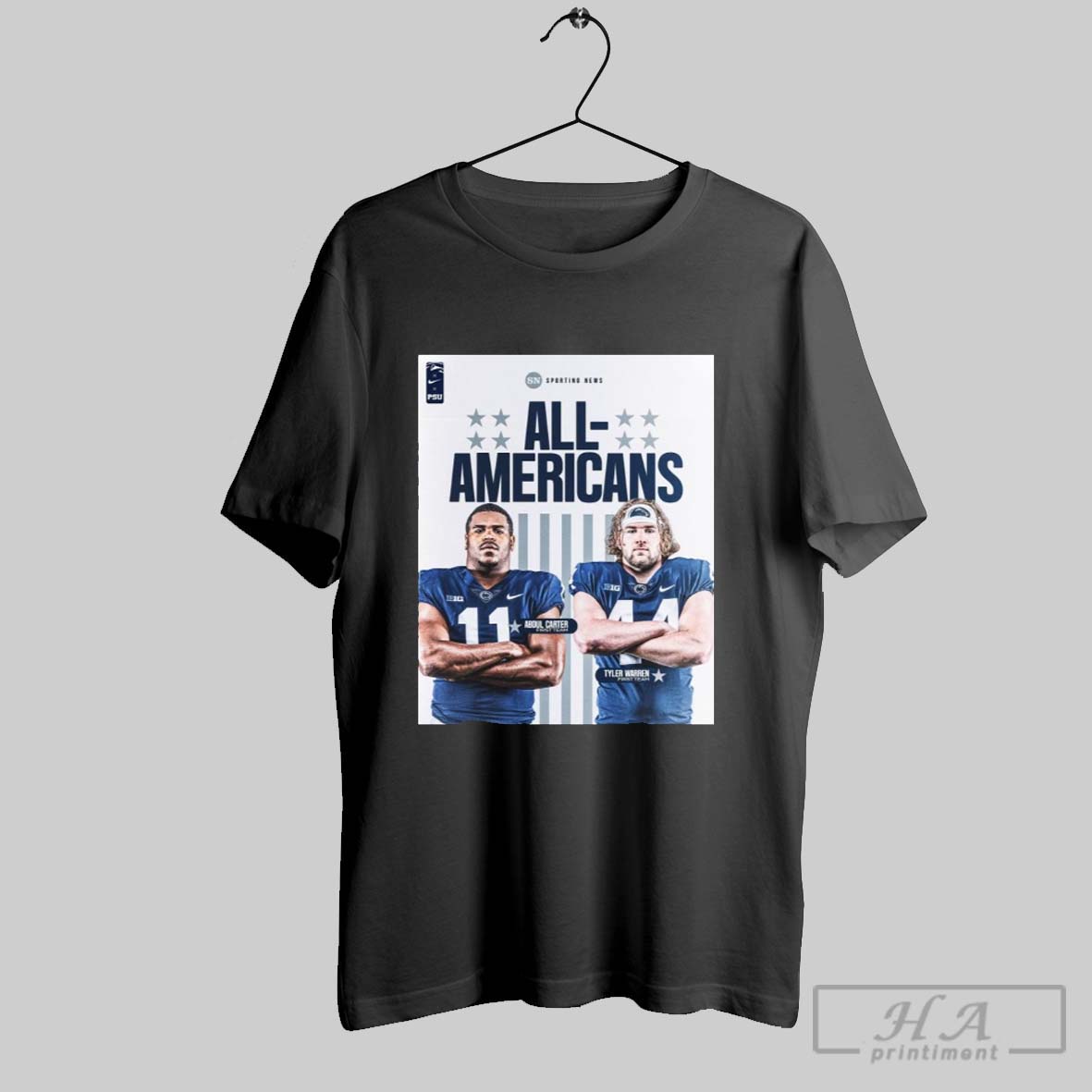 Poster Penn State Nittany Lions Sn First Team All Americans Abdul Carter First Team And Tyler Warren First Team T Shirt